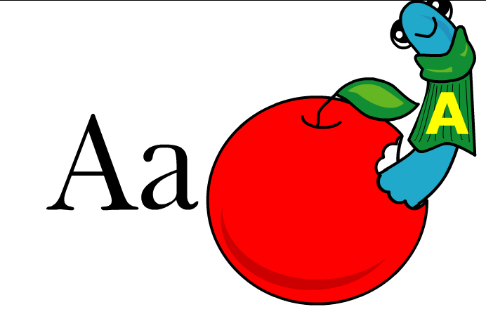 A: apple and worm