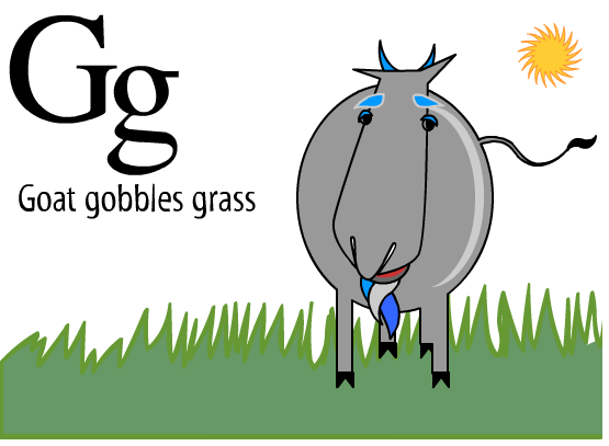 Gg: Goat gobbles grass