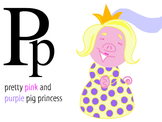 Pp: pretty pink and purple pig princess