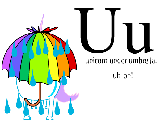 Uu: Unicorn under umbrella