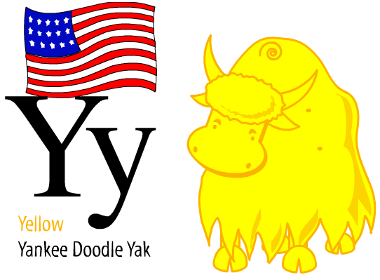Yy: yellow yankee doodle yak