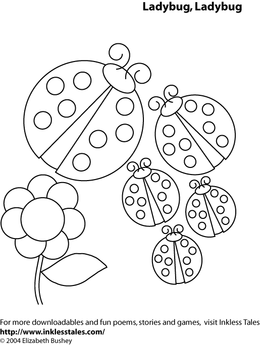 l is for ladybug coloring pages - photo #13