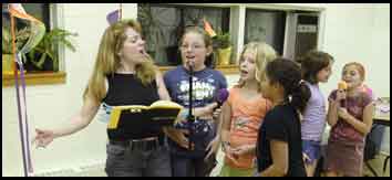 Elizabeth at a concert at the YMCA in Middletown, NY